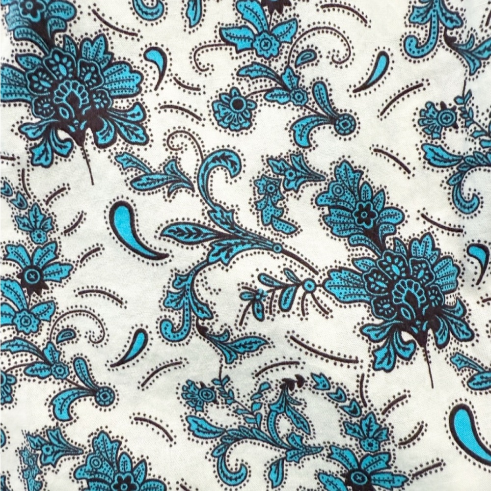 Cowgirl Hardware Western Shirt Women’s L Blue Floral Paisley Snap Button - Picture 5 of 8